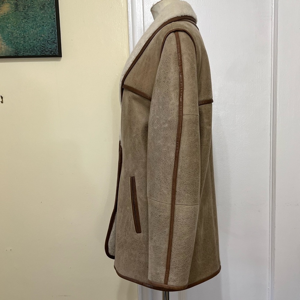 ISABEL MARANT Etoile Anawa Shearling Jacket - Beige - Picture 9 of 16